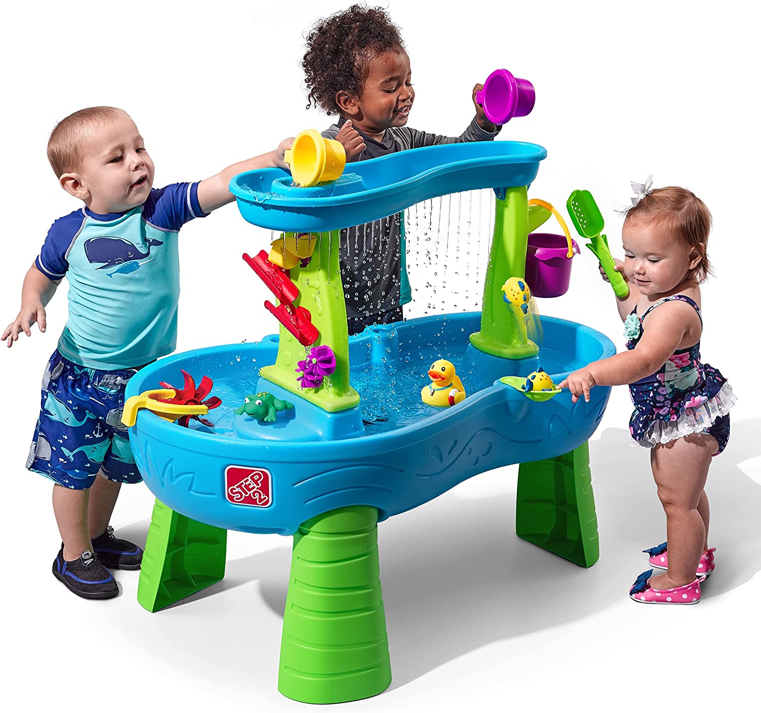 Step2 Rain Showers Splash Pond Water Table | Kids Water Play Table with 13Pc set