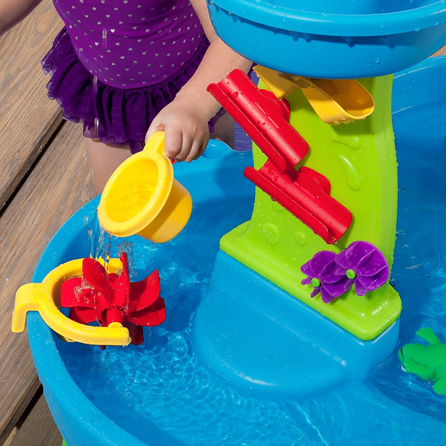 Step2 Rain Showers Splash Pond Water Table | Kids Water Play Table with 13Pc set