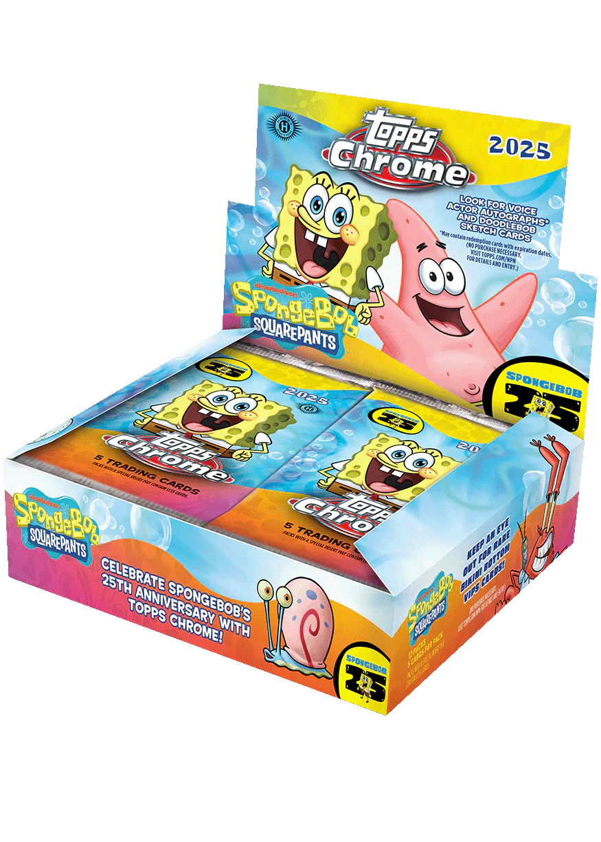 Topps 2025 Chrome SpongeBob 25th Anniversary - Hobby Box