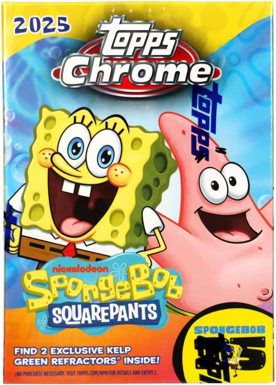 Topps 2025 Chrome SpongeBob 25th Anniversary Blaster Box